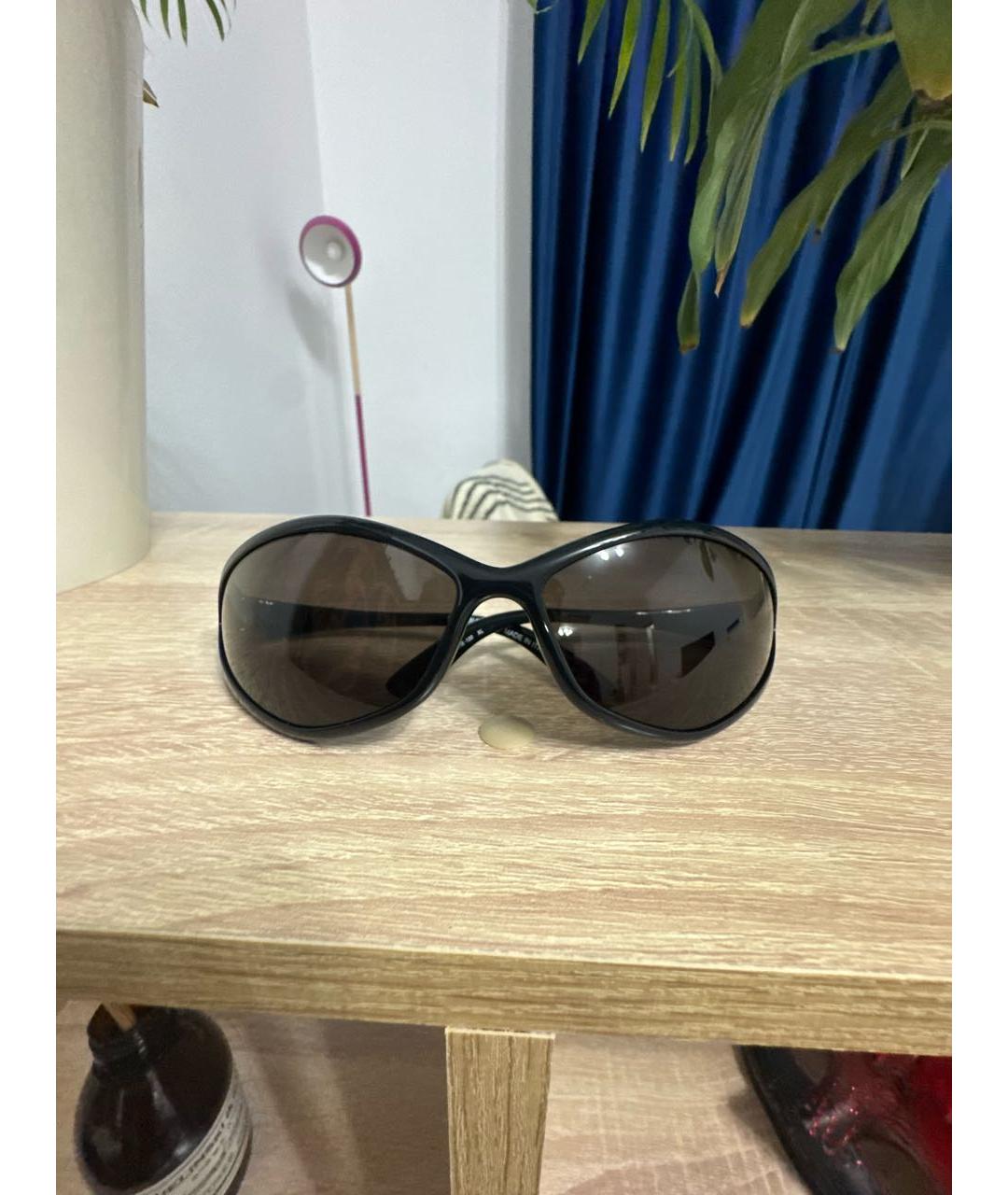 BALENCIAGA Черные пластиковые солнцезащитные очки, фото 5