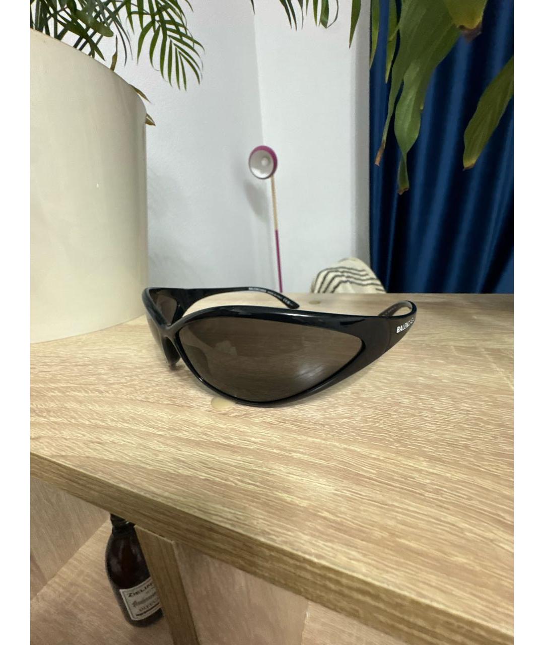 BALENCIAGA Черные пластиковые солнцезащитные очки, фото 2