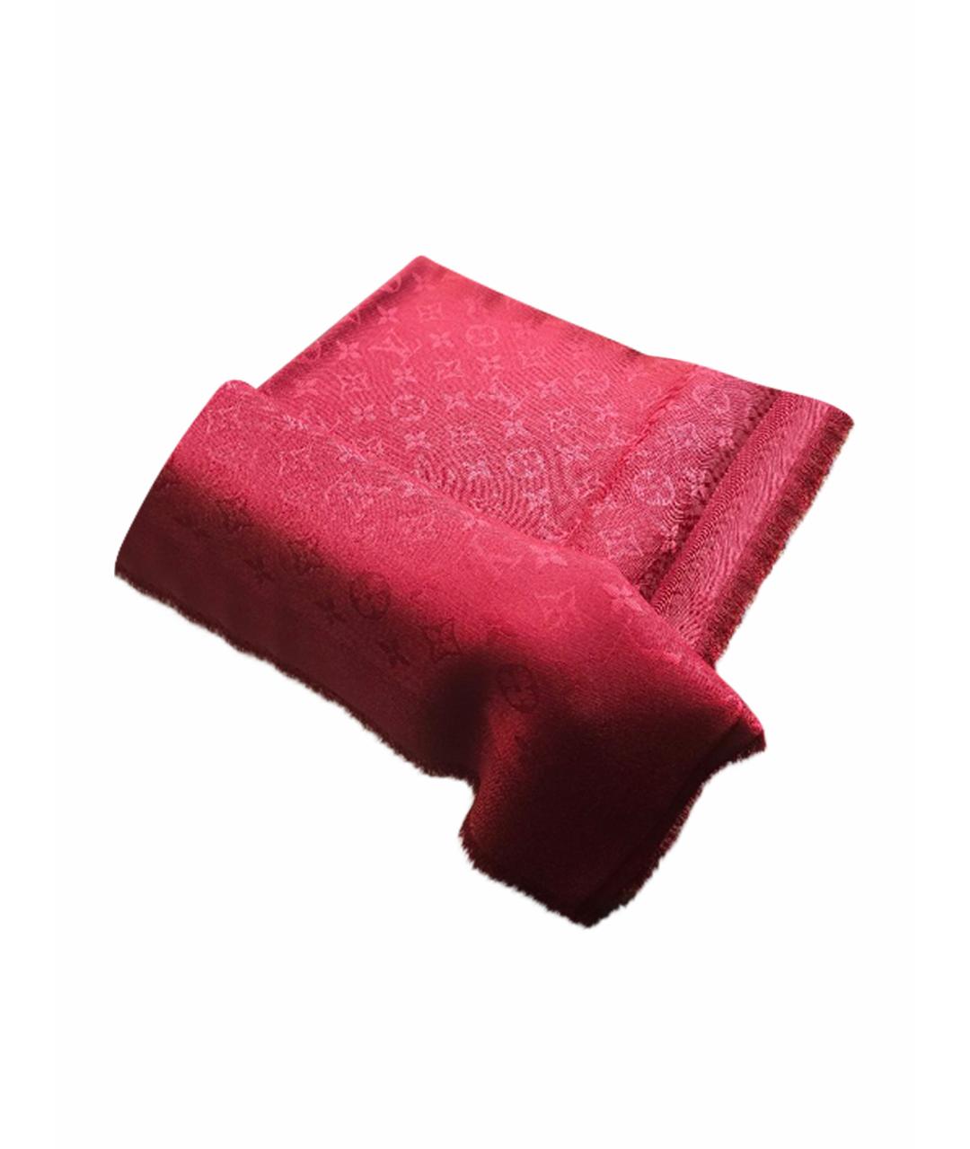 LOUIS VUITTON Красный шерстяной платок, фото 1