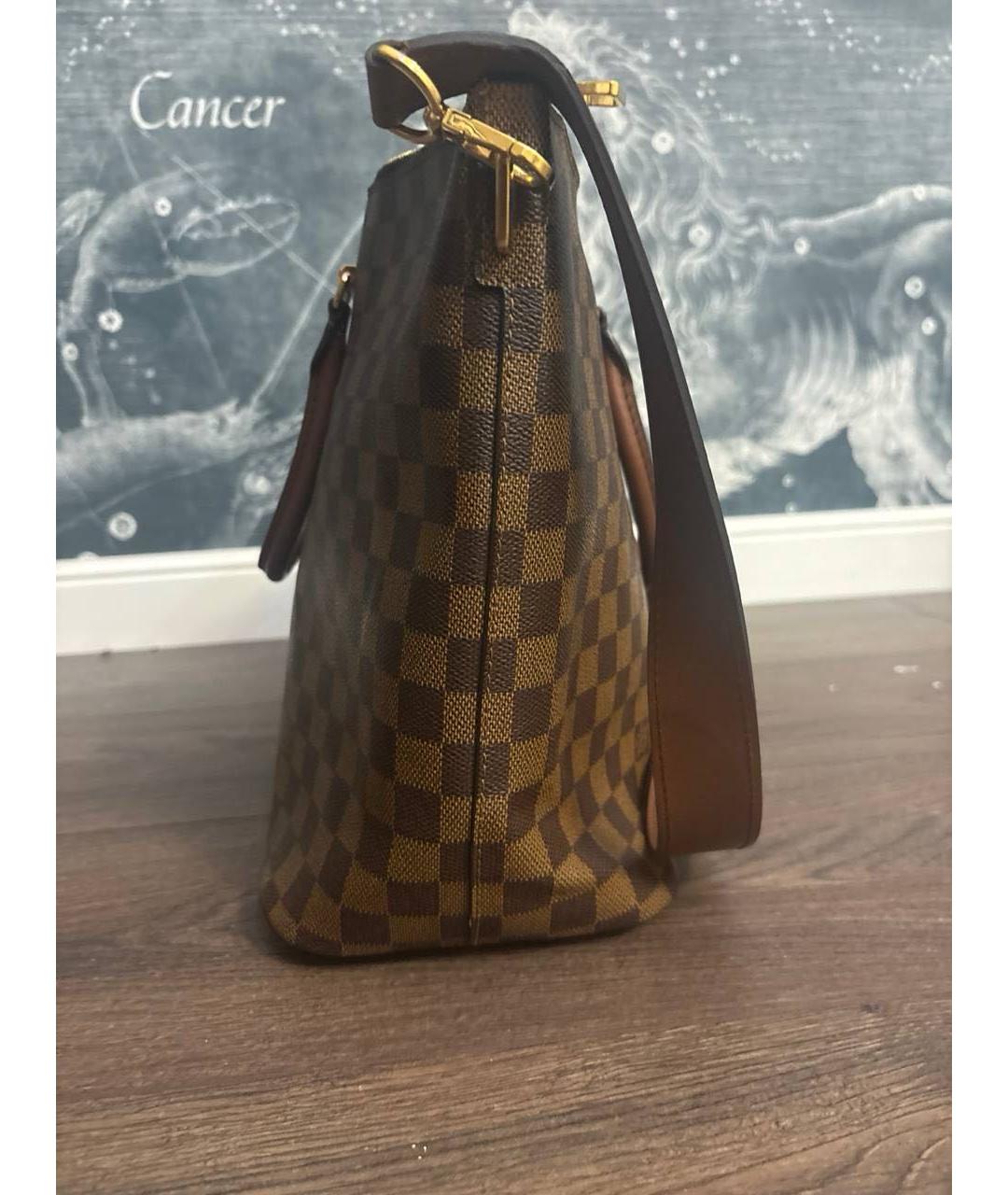 LOUIS VUITTON Коричневая сумка с короткими ручками, фото 3