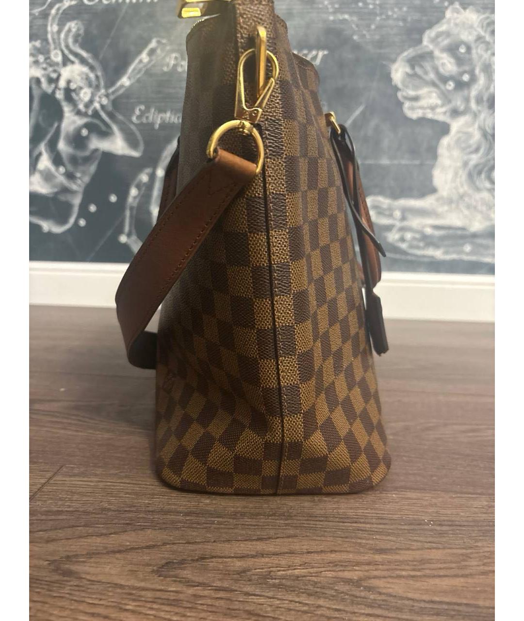 LOUIS VUITTON Коричневая сумка с короткими ручками, фото 4