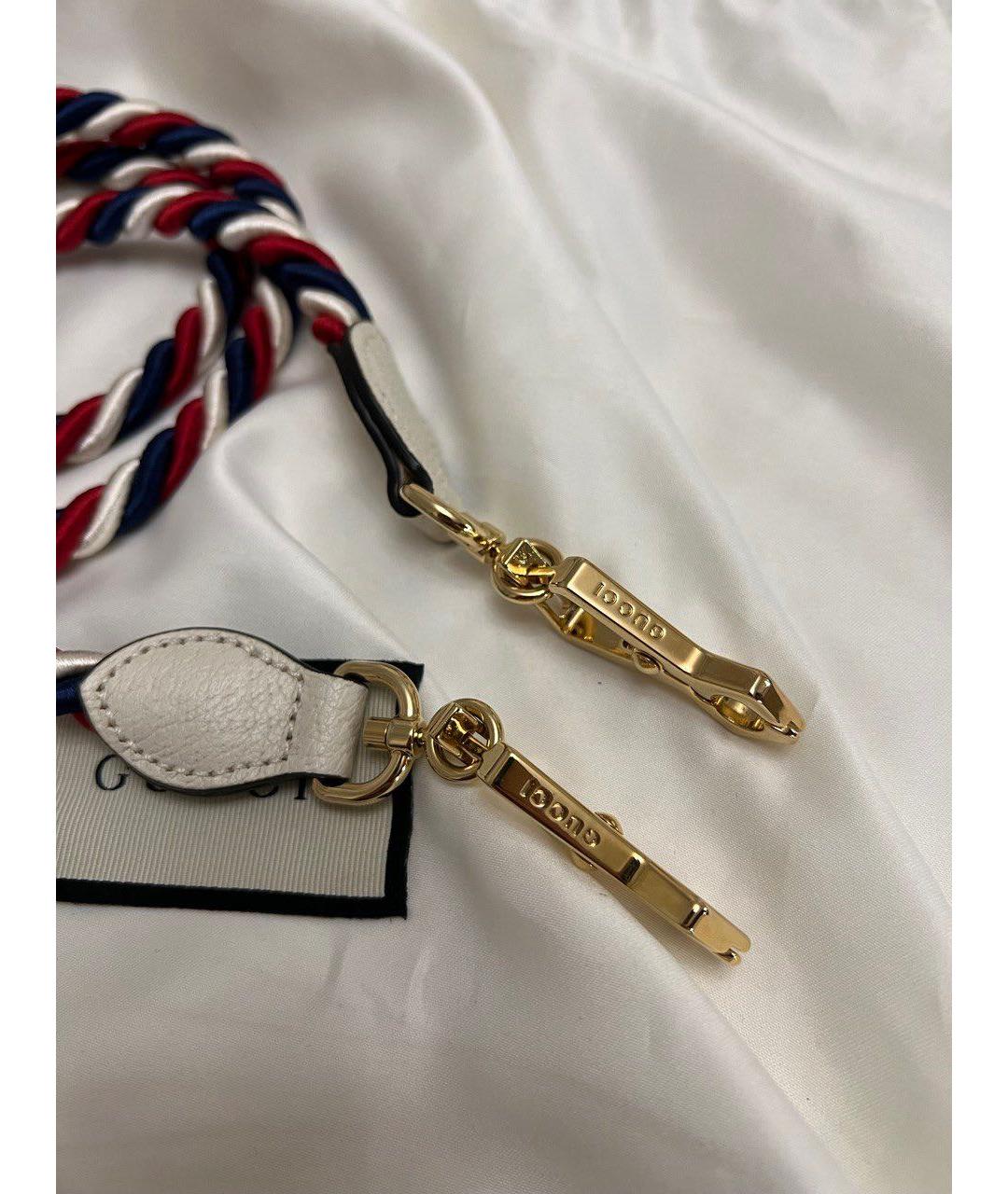 GUCCI Белая кожаная сумка с короткими ручками, фото 5