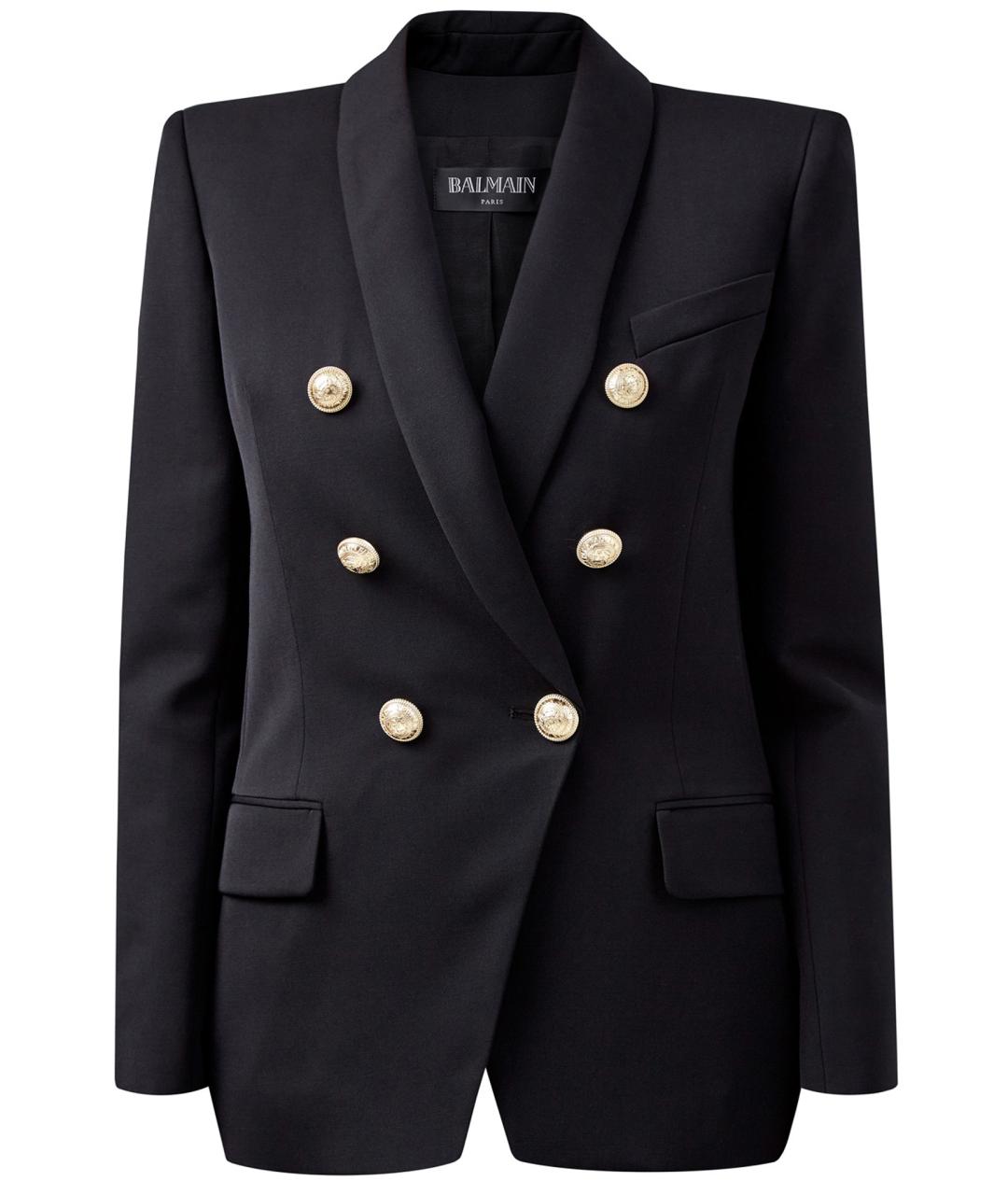 BALMAIN Черный шерстяной жакет/пиджак, фото 1