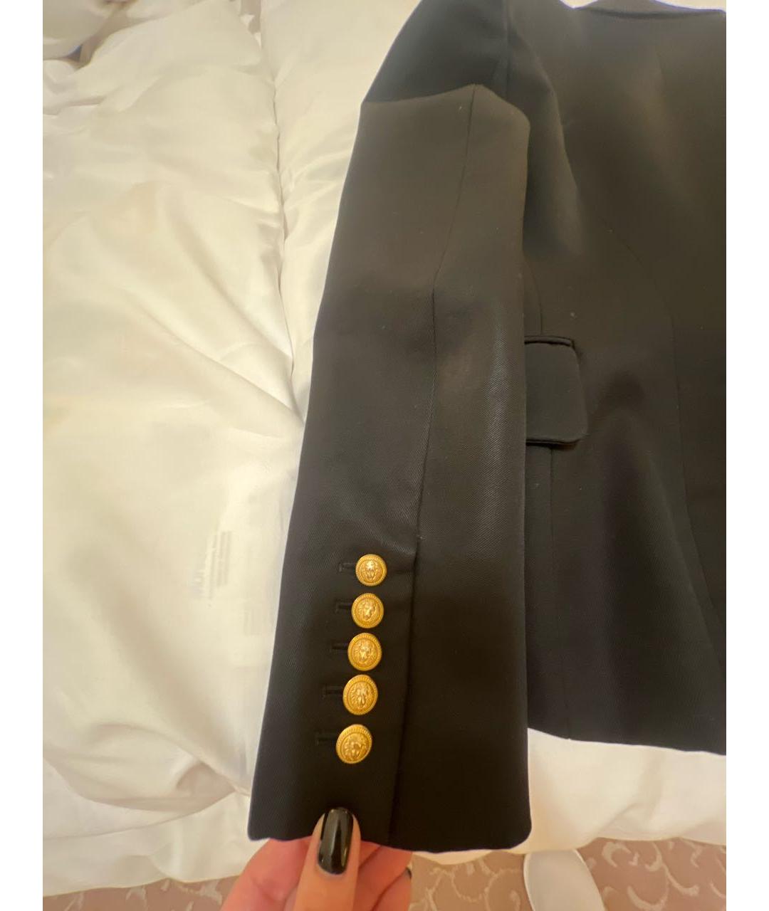 BALMAIN Черный шерстяной жакет/пиджак, фото 7