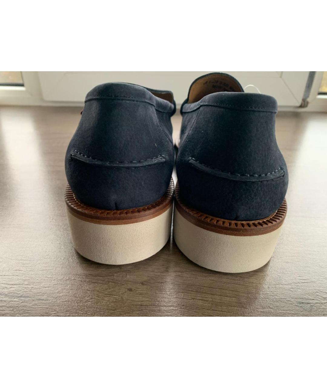 BALLY Синие нубуковые лоферы, фото 4