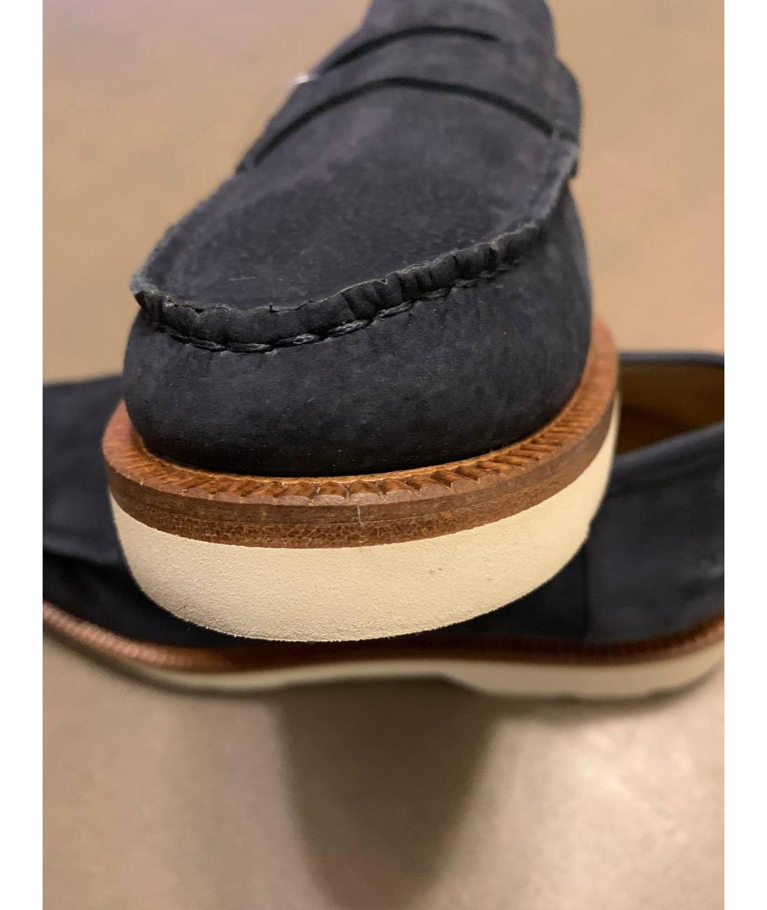 BALLY Синие нубуковые лоферы, фото 8