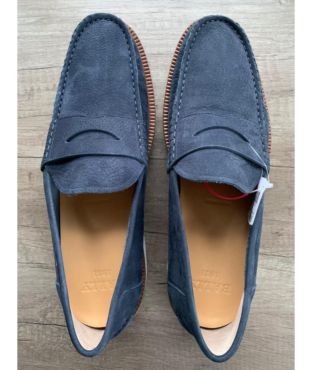 BALLY Синие нубуковые лоферы, фото 3