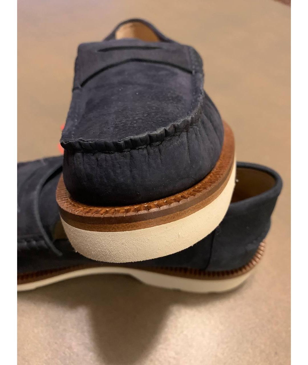 BALLY Синие нубуковые лоферы, фото 7