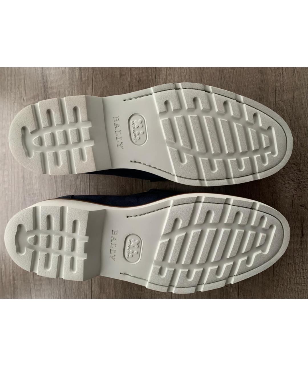 BALLY Синие нубуковые лоферы, фото 5