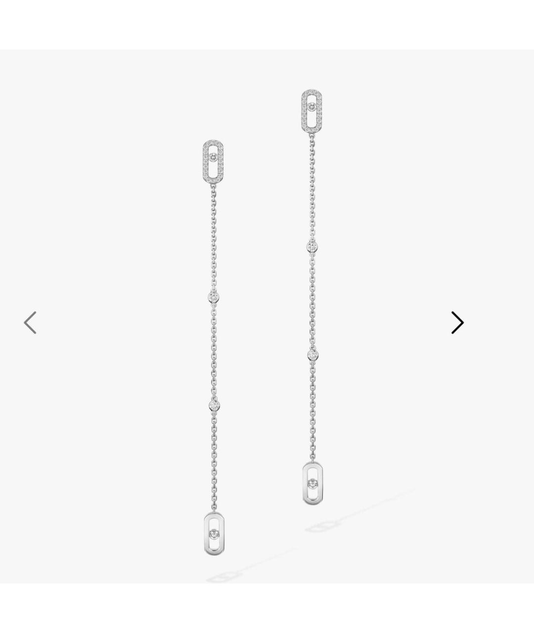 MESSIKA Серебряные серьги из белого золота, фото 4