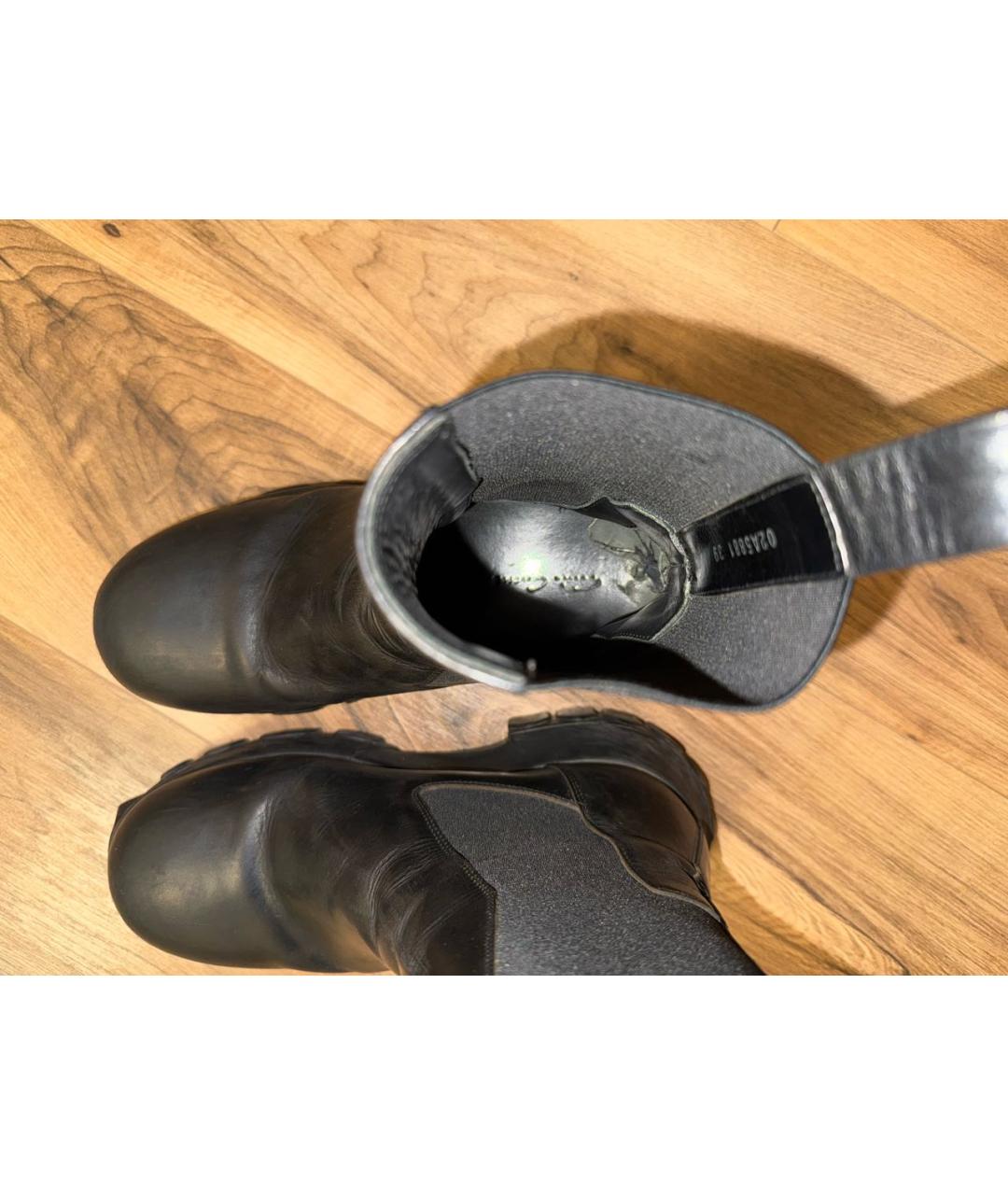 RICK OWENS Черные кожаные ботинки, фото 3