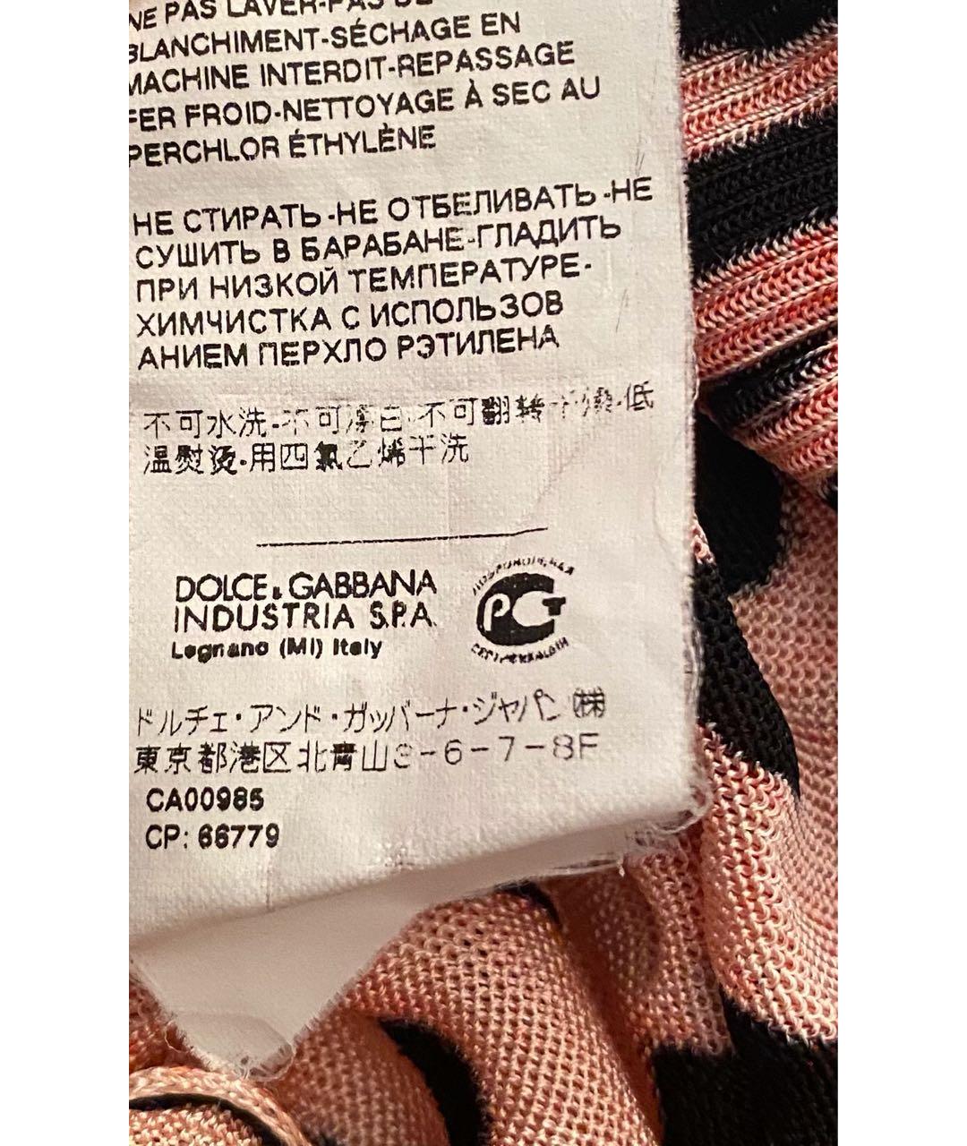 DOLCE&GABBANA Оранжевая вискозная майка, фото 5