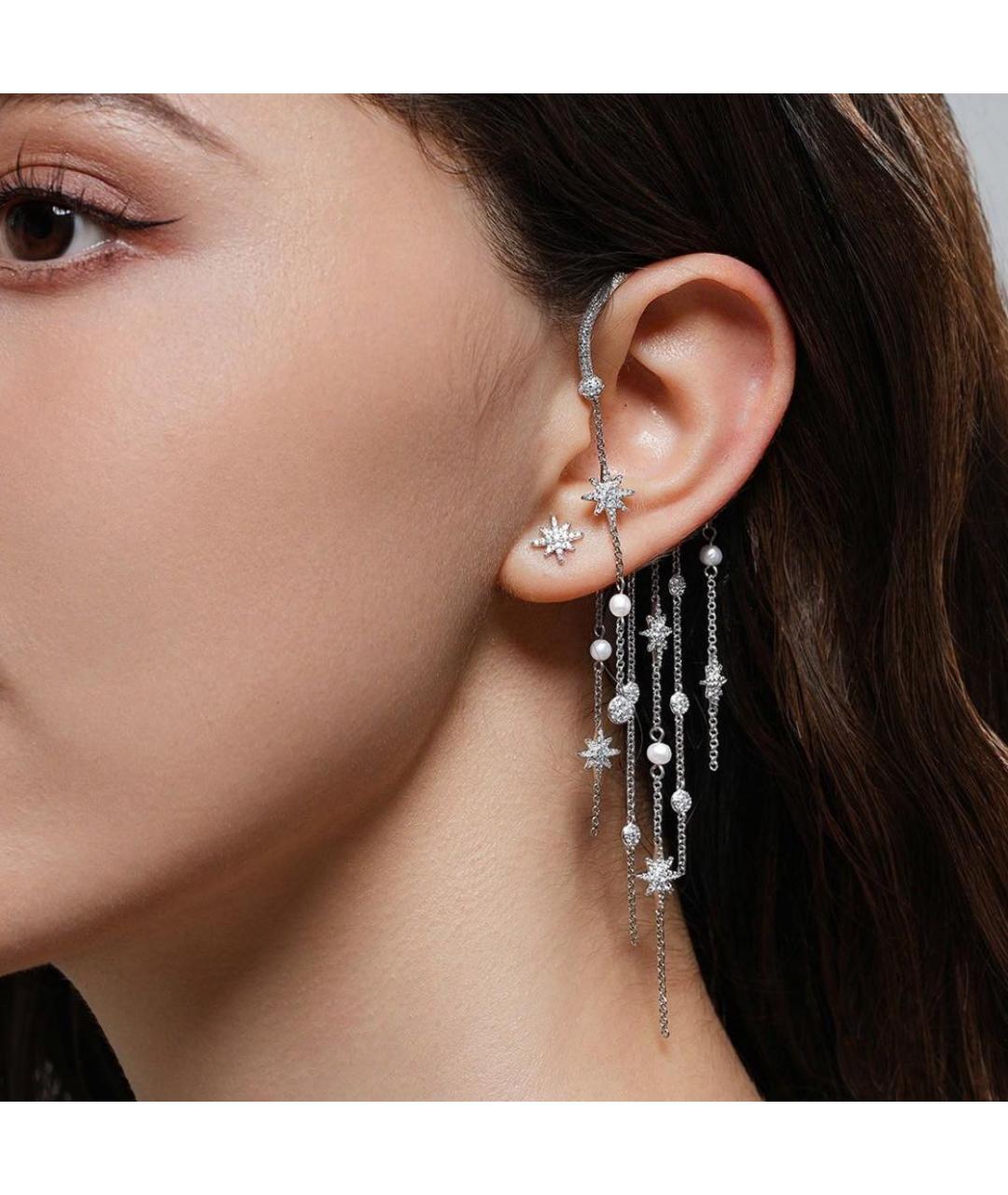 APM Monaco Серебряные серебряные клипсы, фото 3