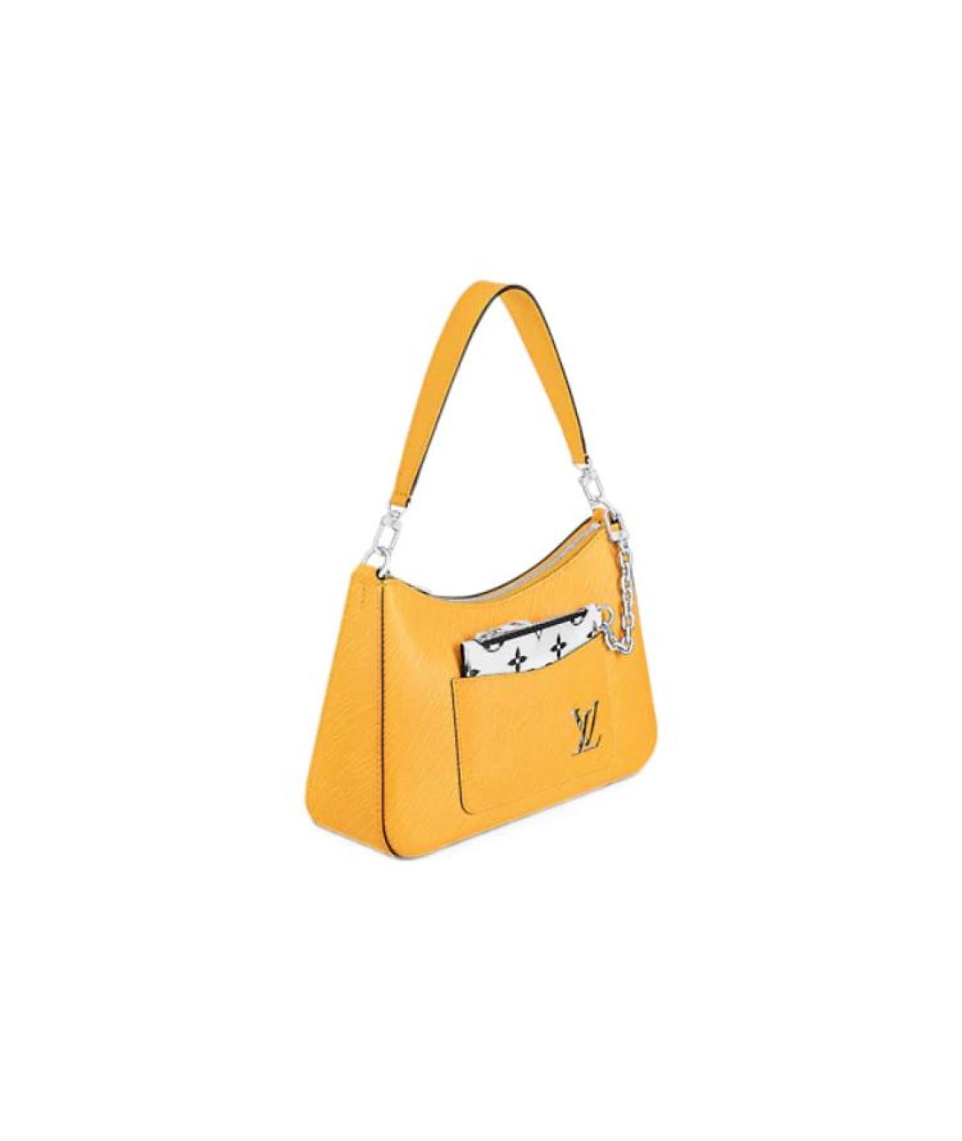 LOUIS VUITTON Желтая кожаная сумка через плечо, фото 2