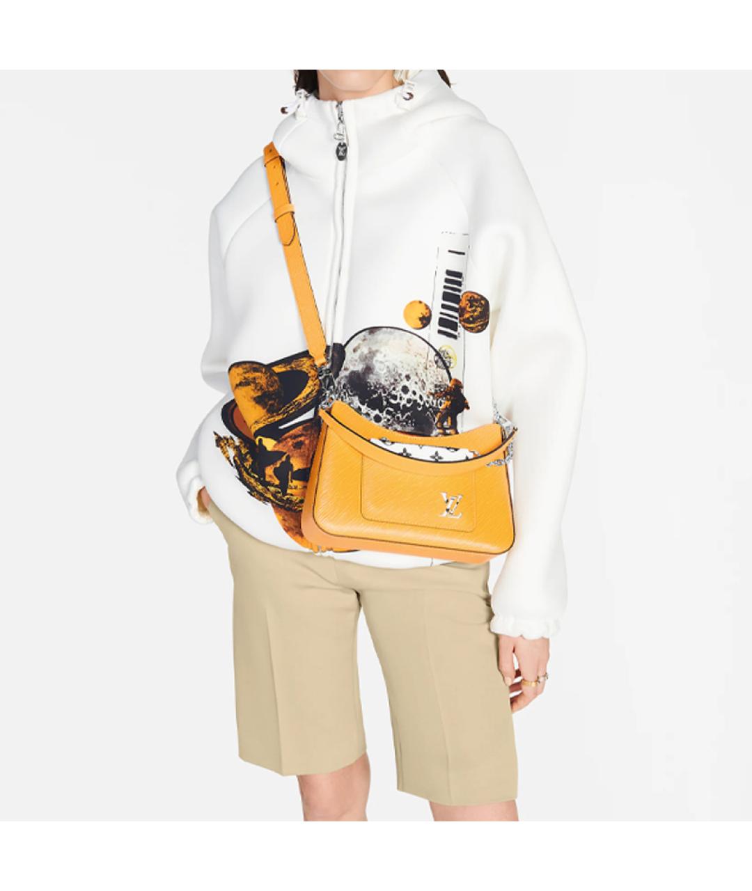 LOUIS VUITTON Желтая кожаная сумка через плечо, фото 6