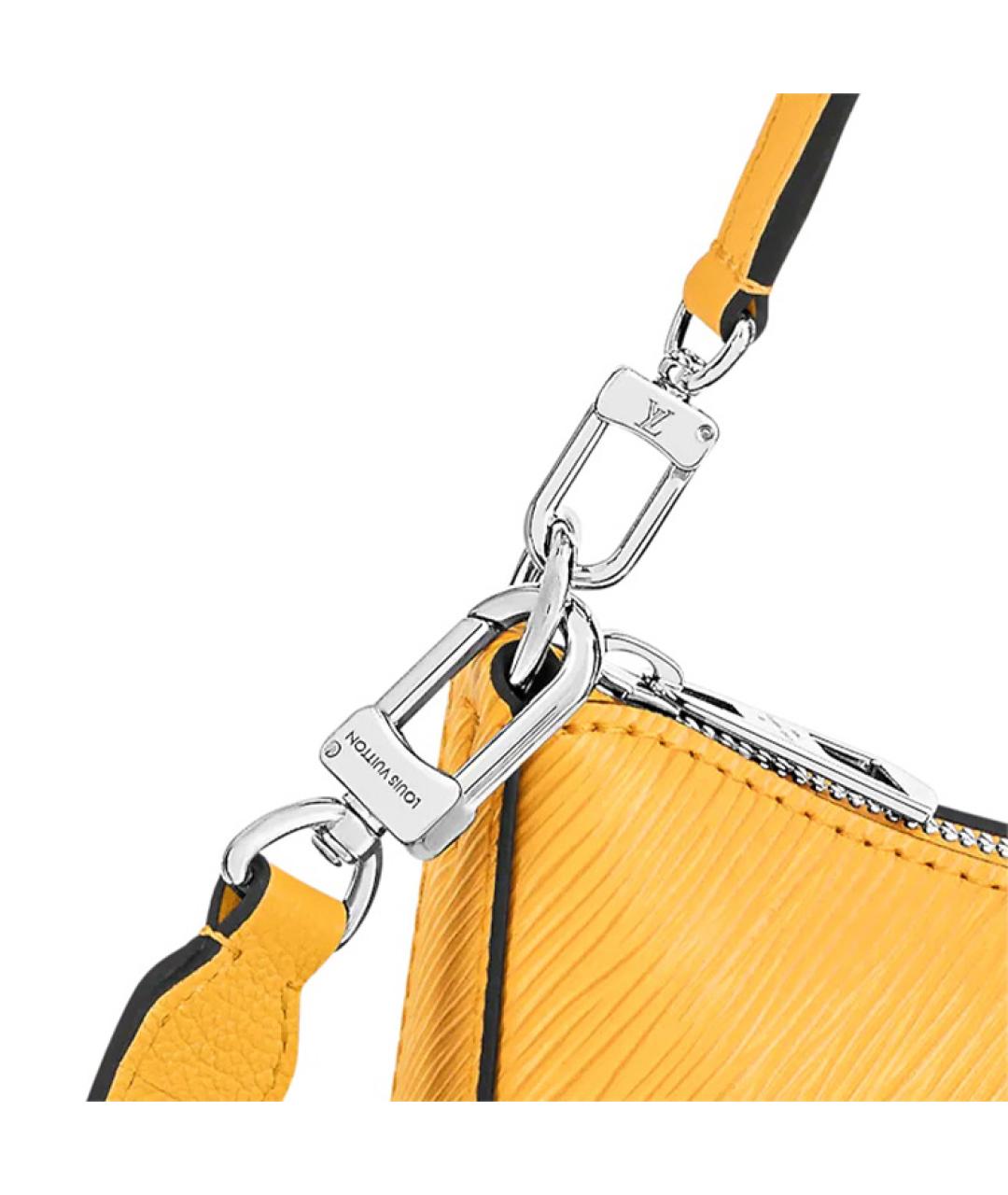 LOUIS VUITTON Желтая кожаная сумка через плечо, фото 4