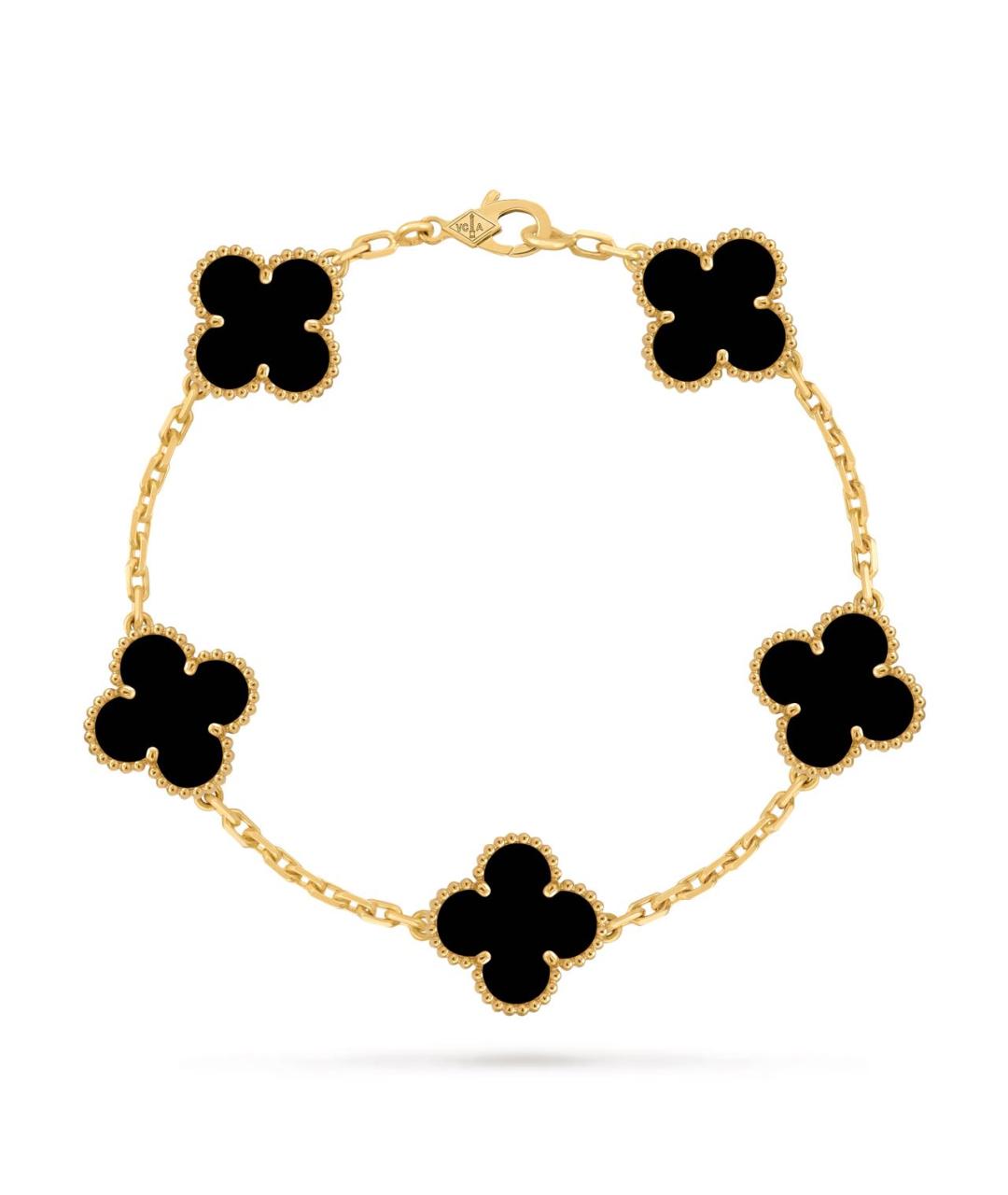 VAN CLEEF & ARPELS Черный браслет из желтого золота, фото 4