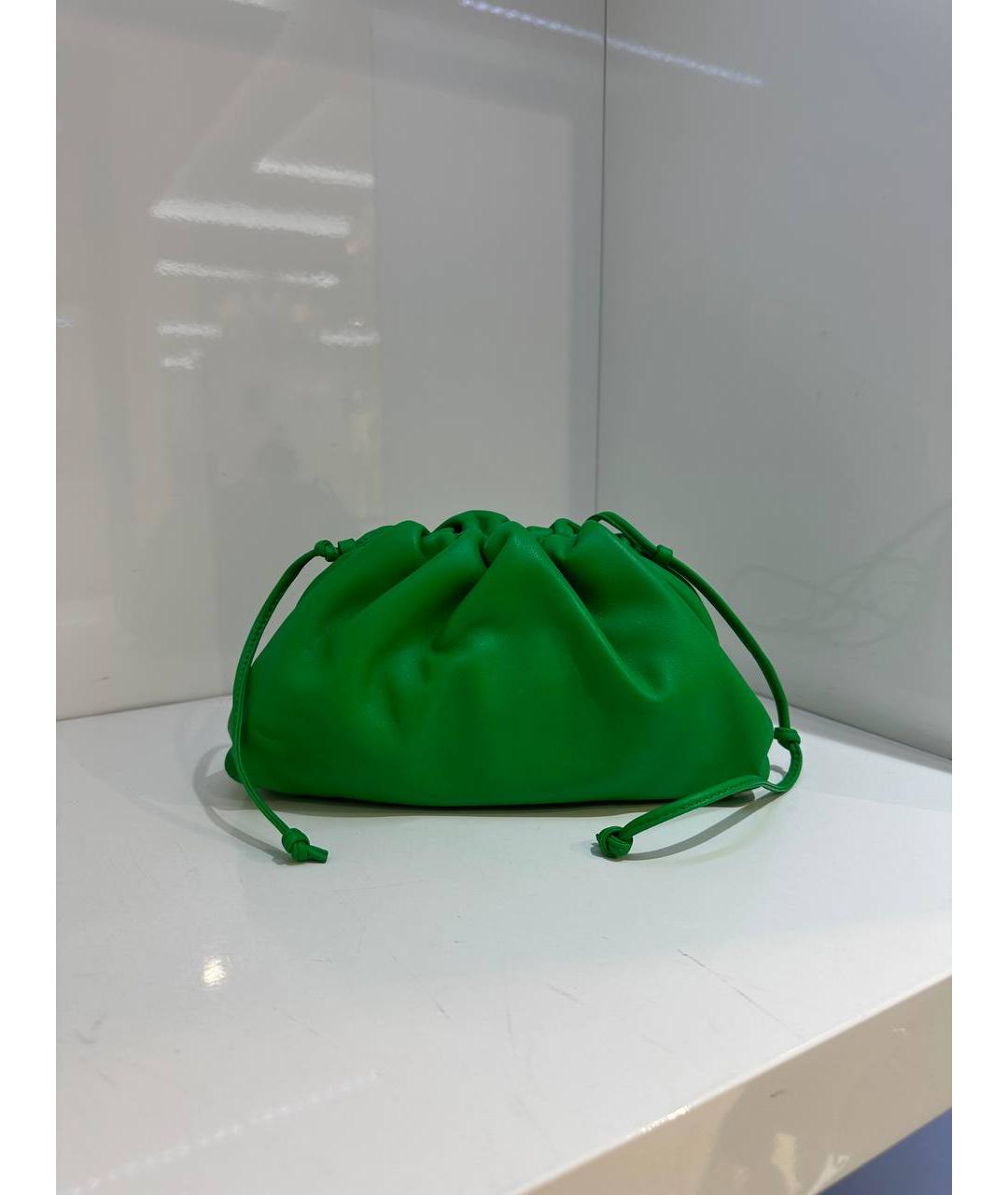 BOTTEGA VENETA Зеленая кожаная сумка через плечо, фото 4