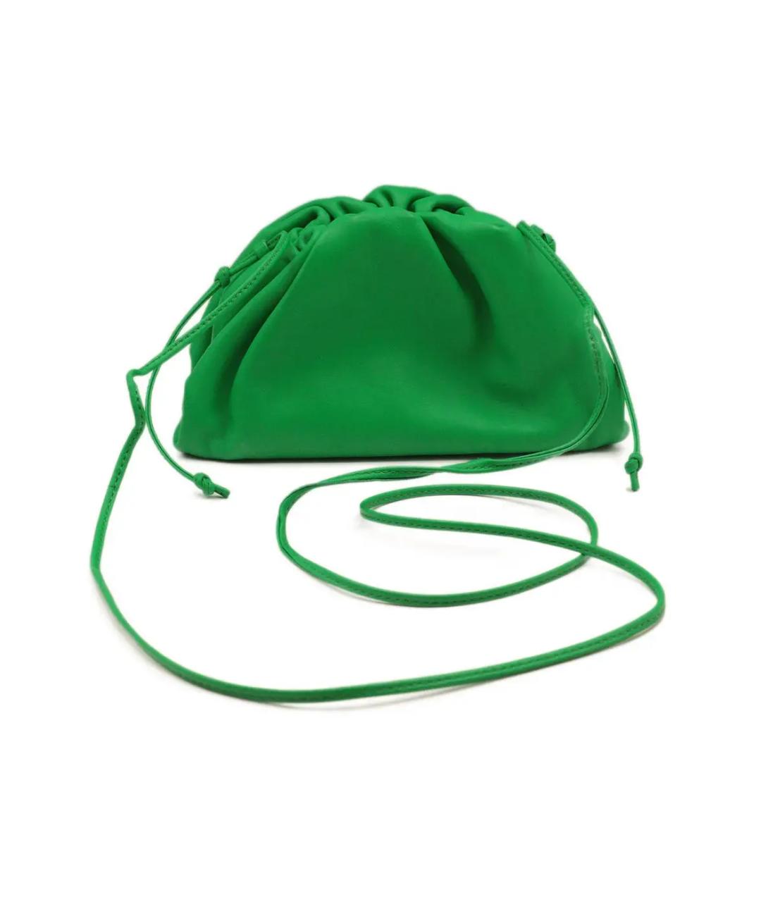 BOTTEGA VENETA Зеленая кожаная сумка через плечо, фото 1