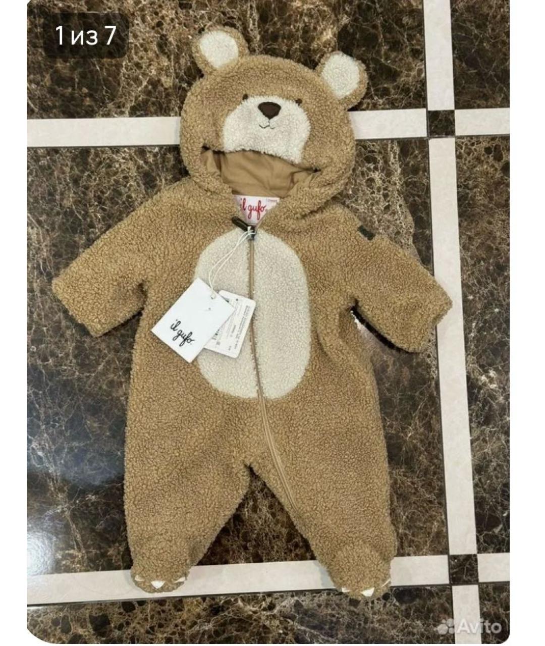 IL GUFO Коричневый комбинезон, фото 3