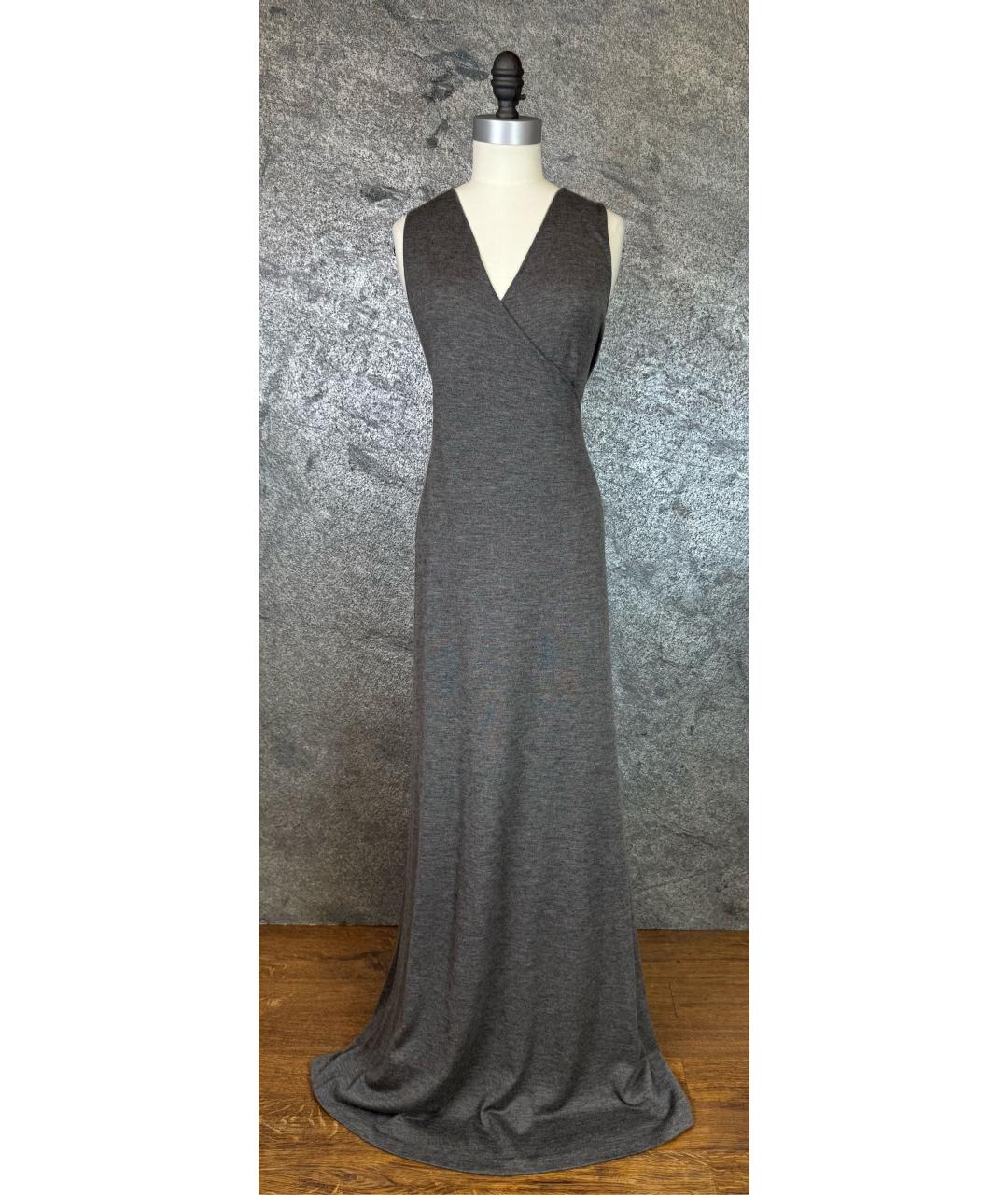 RALPH LAUREN PURPLE LABEL Антрацитовое кашемировое платье, фото 9