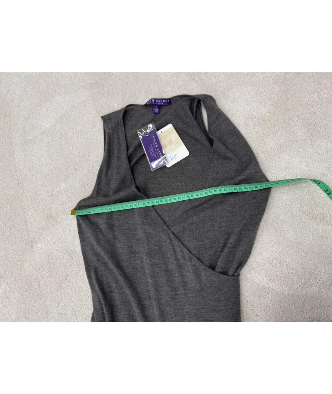 RALPH LAUREN PURPLE LABEL Антрацитовое кашемировое платье, фото 7