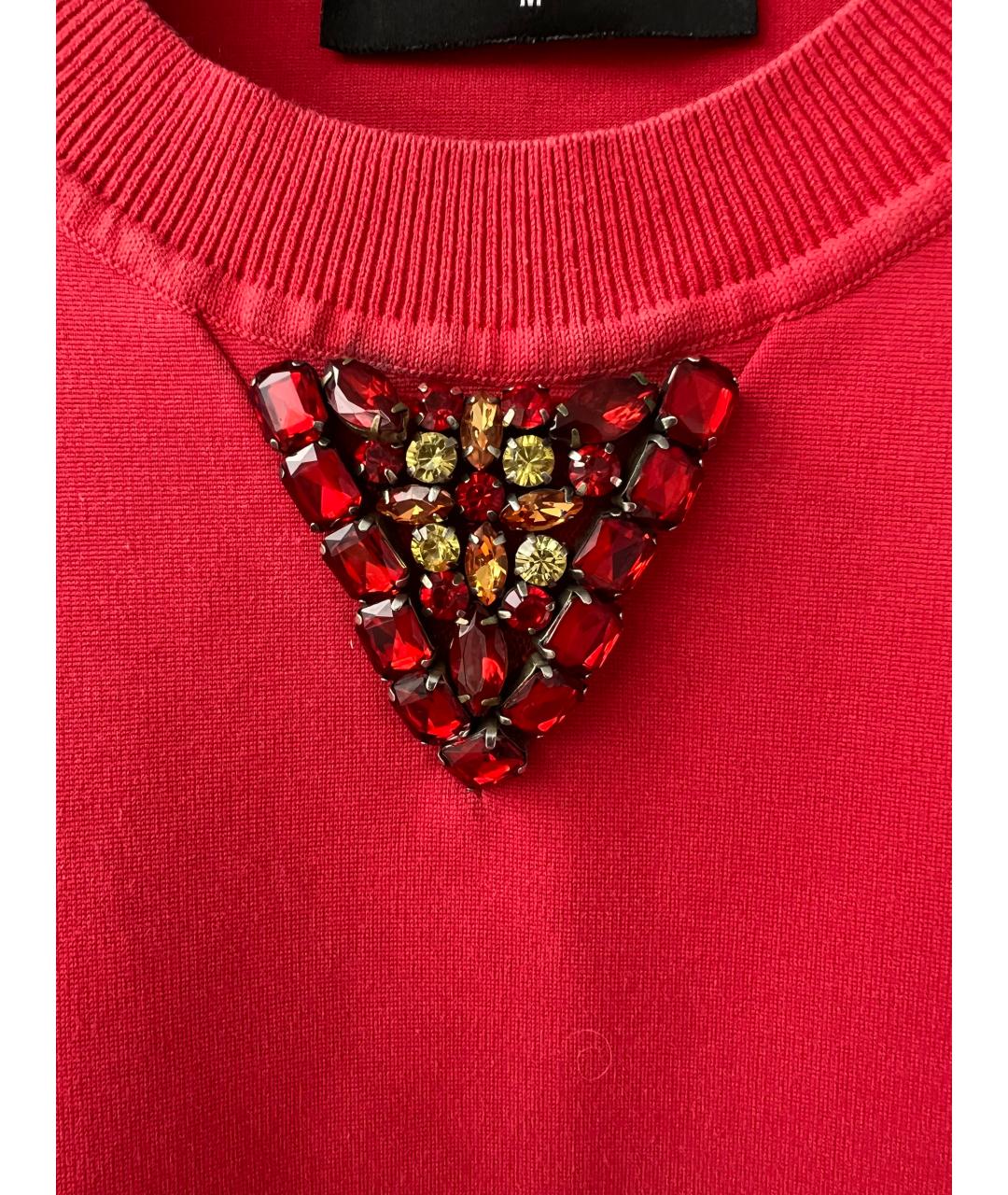 DSQUARED2 Красная хлопковая футболка, фото 3