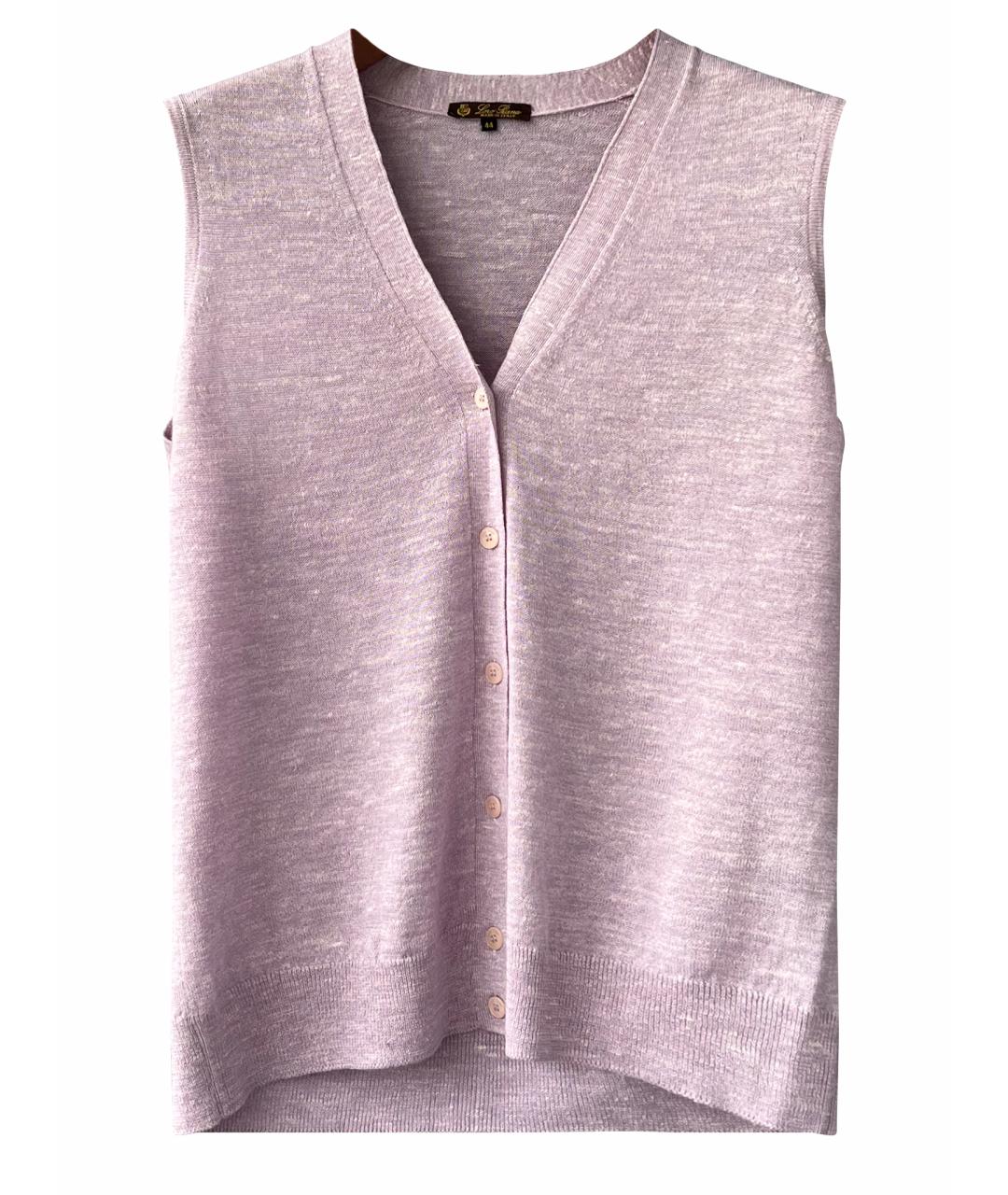 LORO PIANA Розовая кашемировая жилетка, фото 1