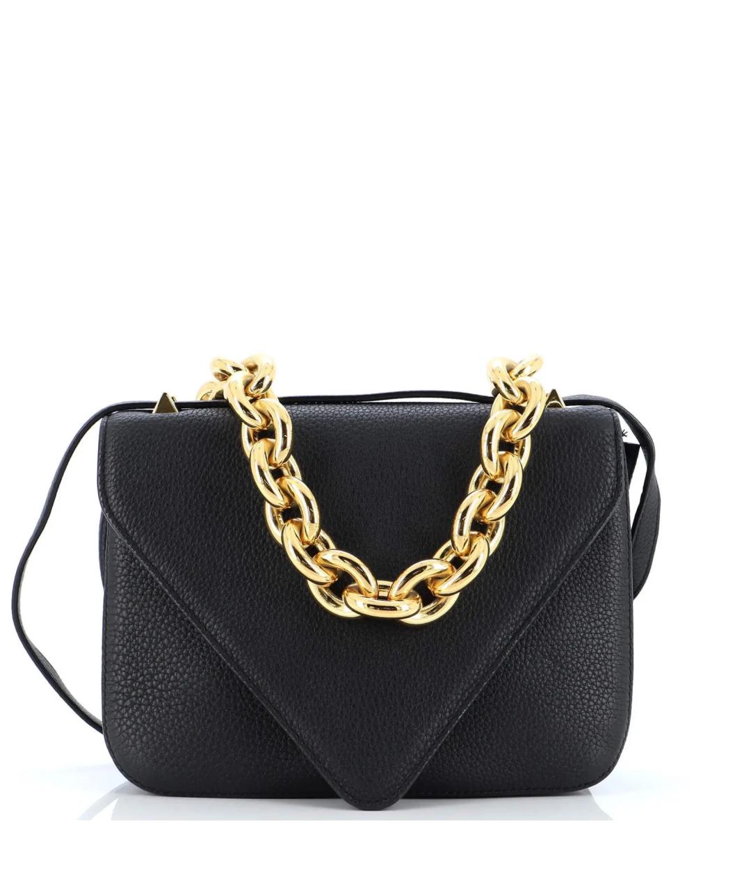 BOTTEGA VENETA Черная кожаная сумка через плечо, фото 1