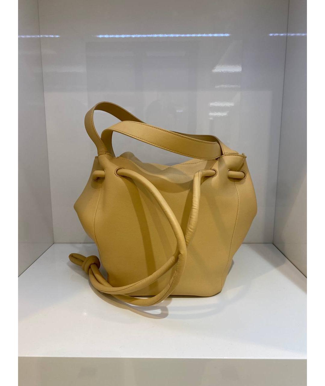 BOTTEGA VENETA Бежевый кожаный рюкзак, фото 3