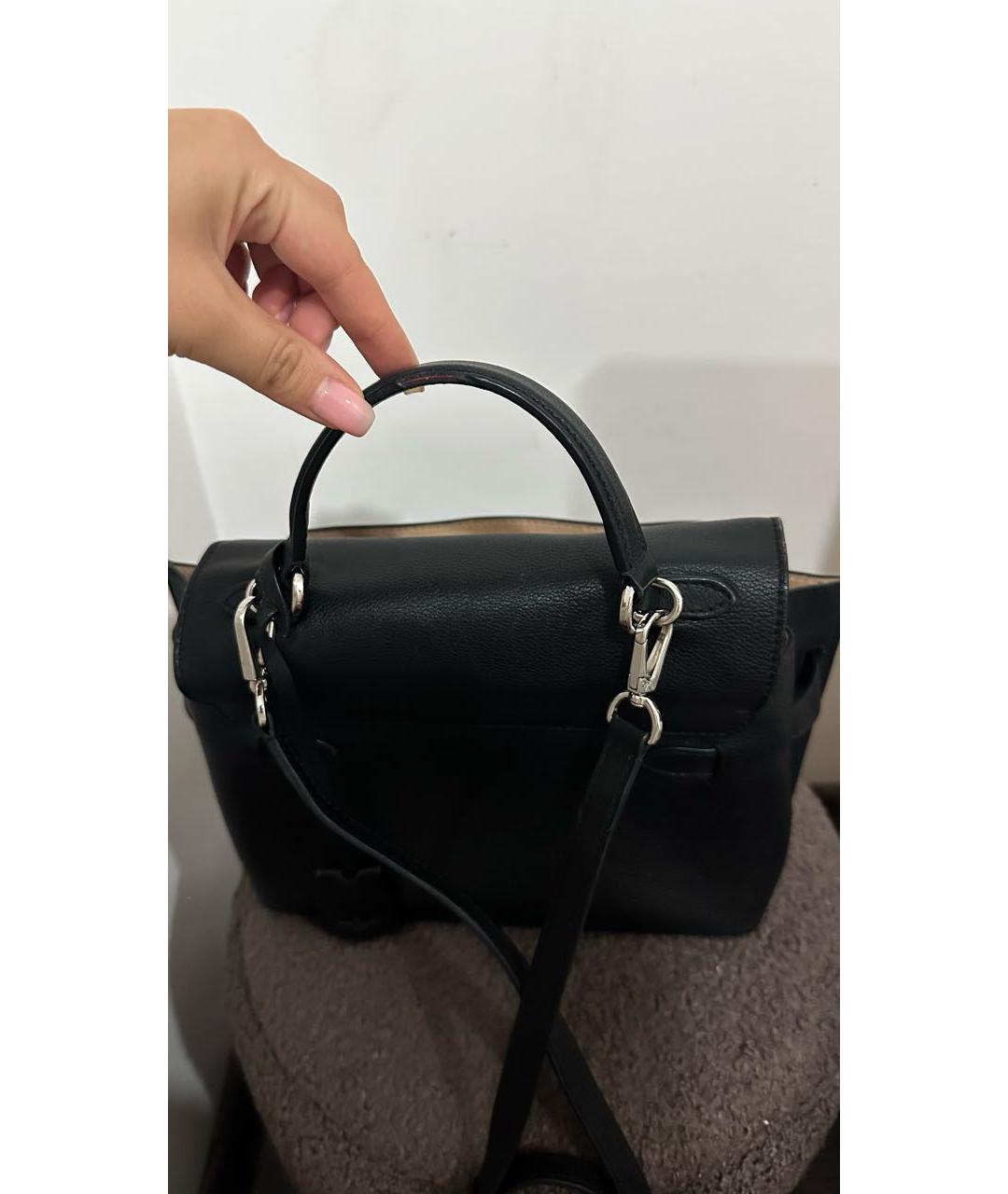 LOUIS VUITTON Черная кожаная сумка через плечо, фото 2