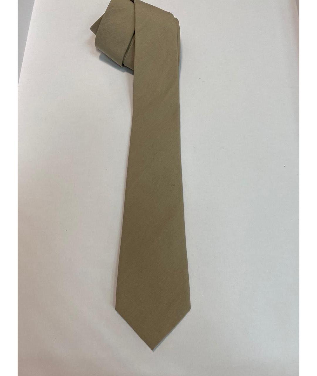 BOTTEGA VENETA Бежевый тканевый галстук, фото 5