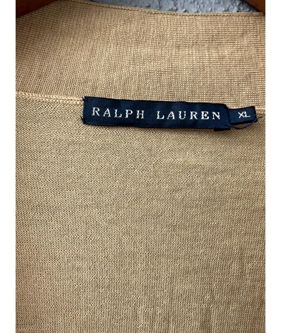 RALPH LAUREN Бежевый шерстяной кардиган, фото 2