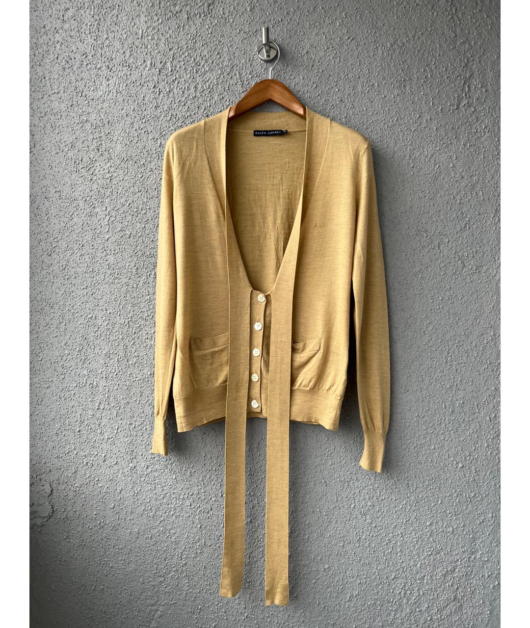 RALPH LAUREN Бежевый шерстяной кардиган, фото 5