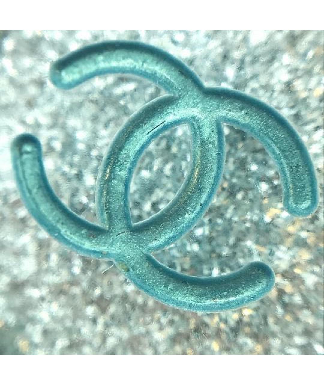 CHANEL Бирюзовые металлические клипсы, фото 6