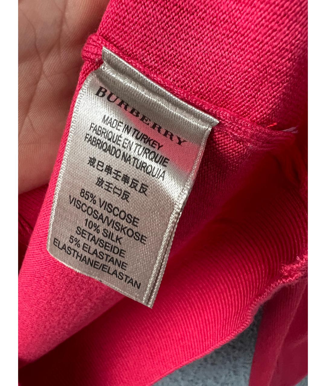 BURBERRY Коралловый вискозный джемпер / свитер, фото 8