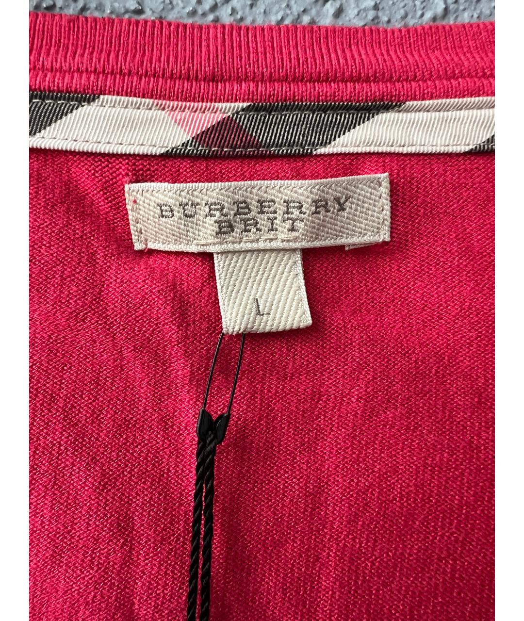 BURBERRY Коралловый вискозный джемпер / свитер, фото 3