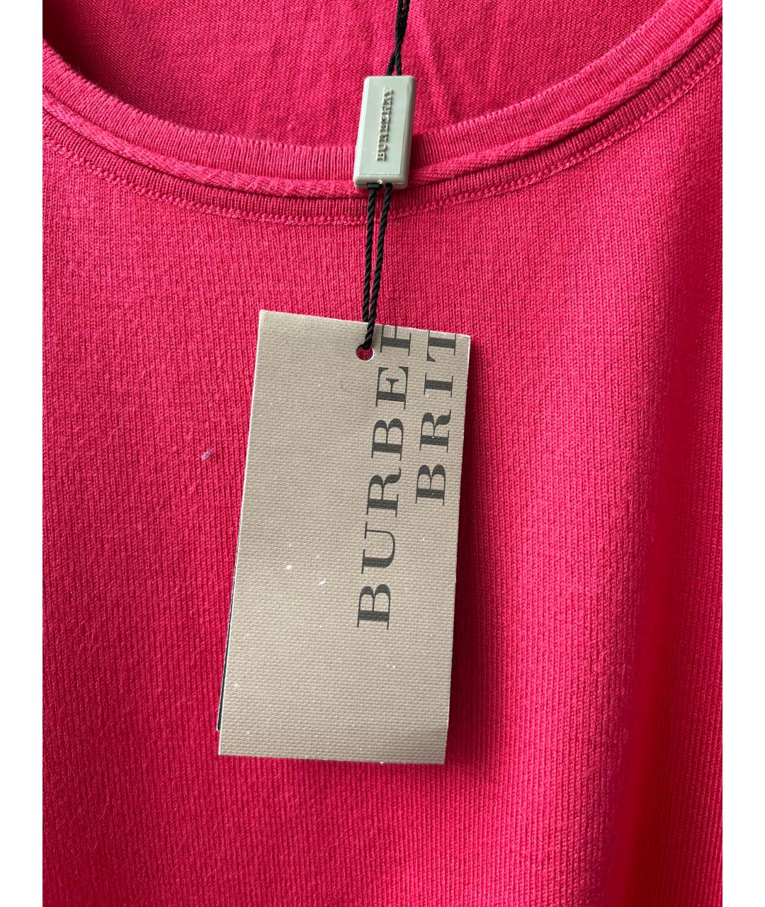 BURBERRY Коралловый вискозный джемпер / свитер, фото 5