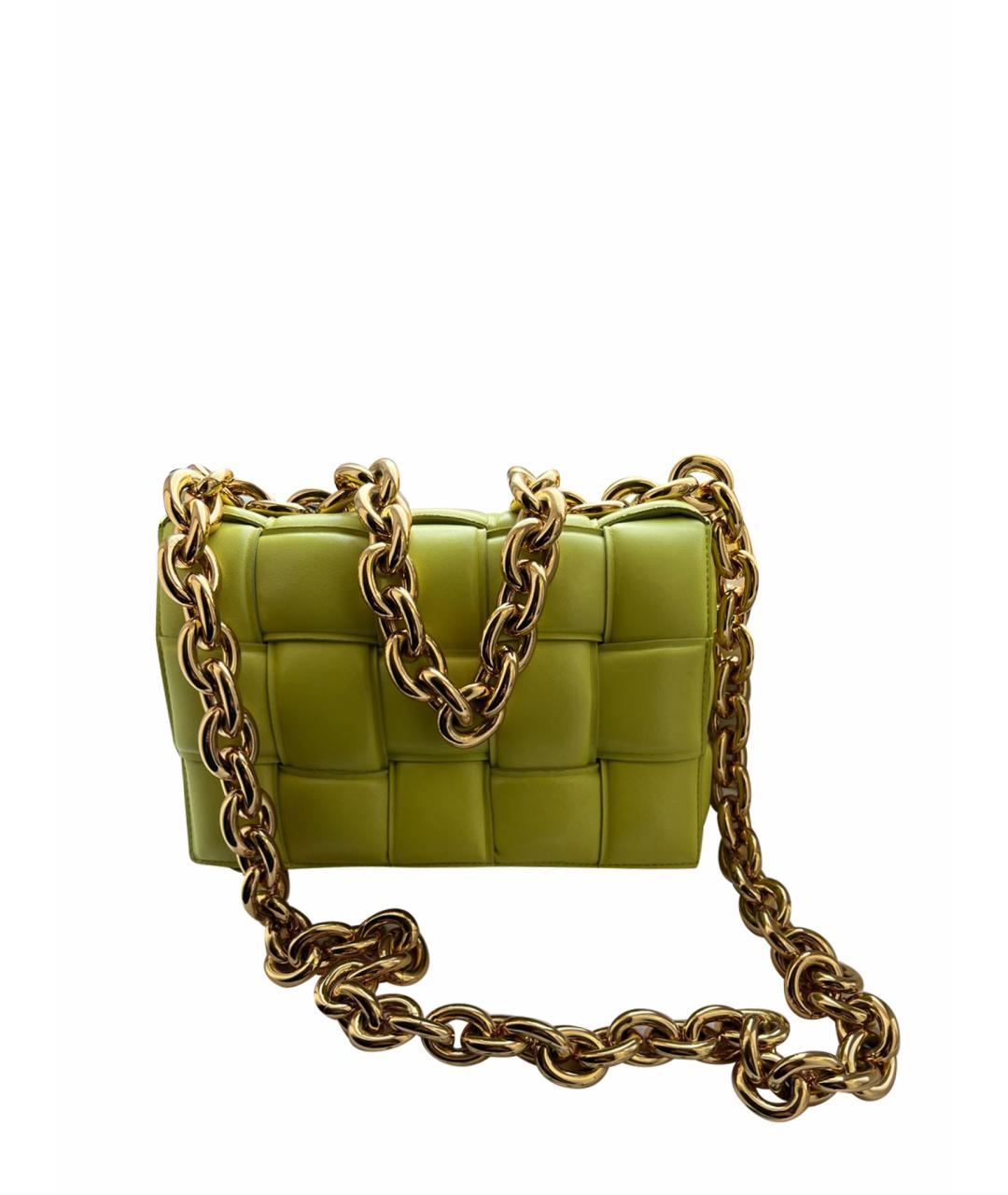 BOTTEGA VENETA Зеленая кожаная сумка через плечо, фото 1