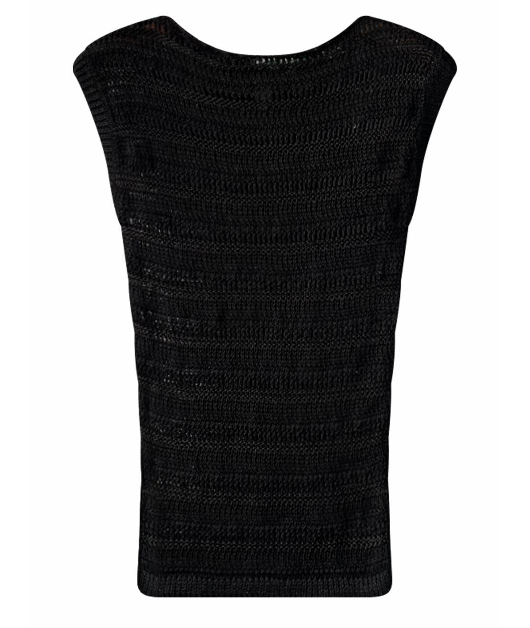 RALPH LAUREN Черная льняная жилетка, фото 1