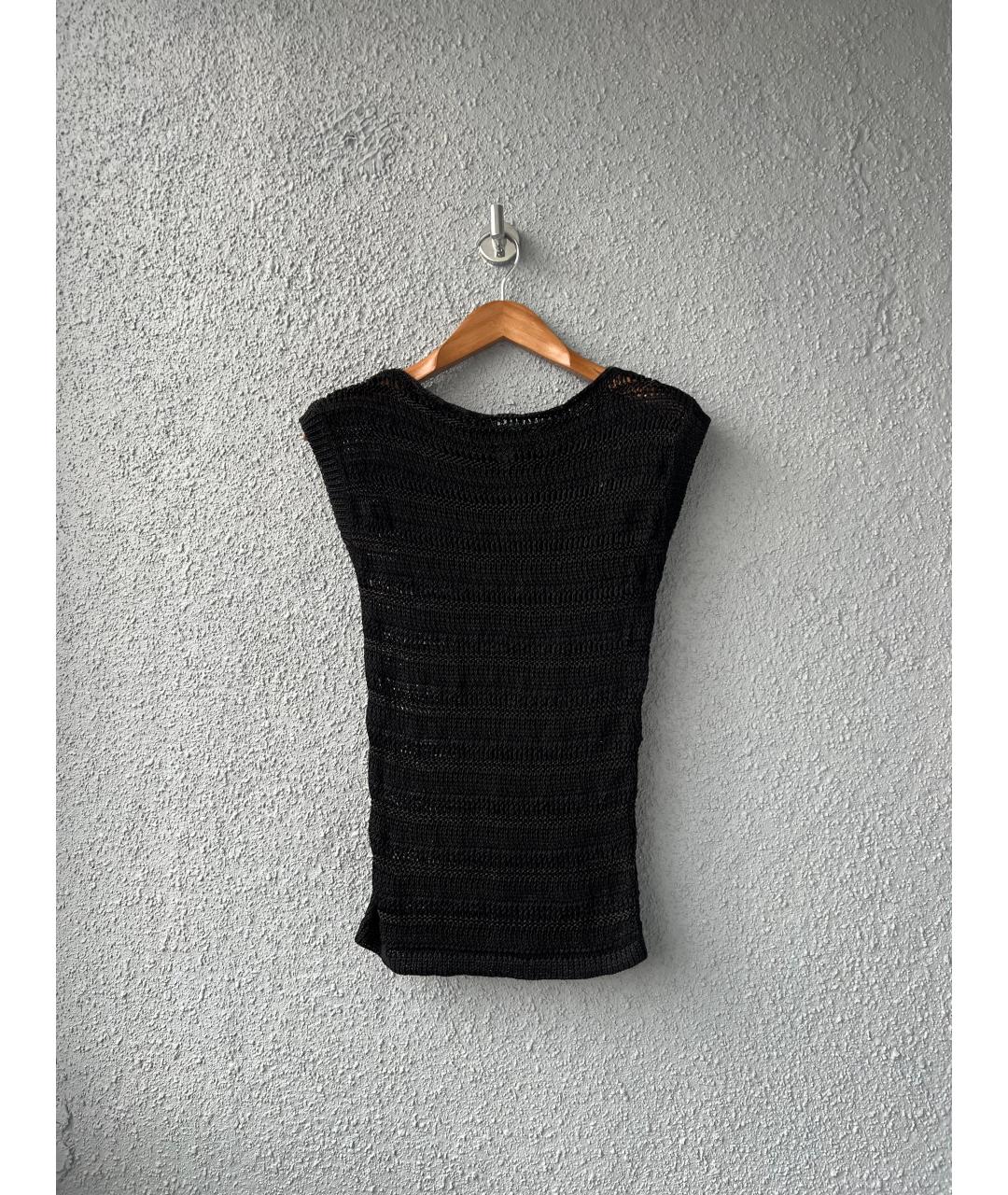 RALPH LAUREN Черная льняная жилетка, фото 5