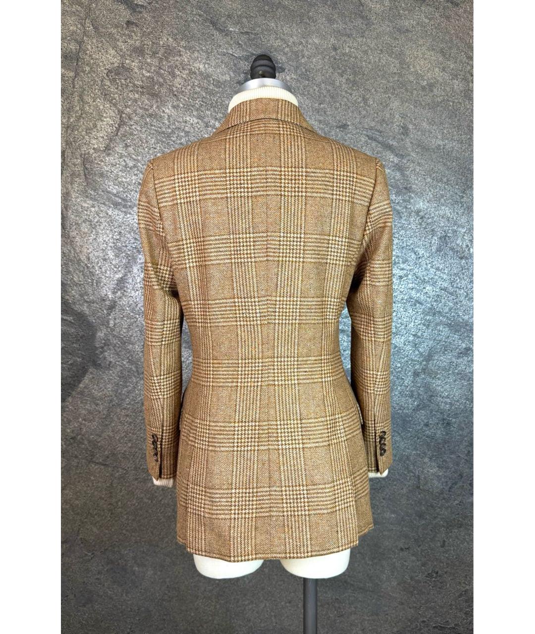 KITON Коричневый кашемировый жакет/пиджак, фото 3