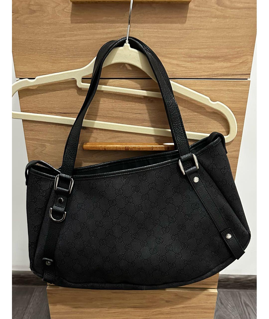 GUCCI Черная тканевая сумка через плечо, фото 3