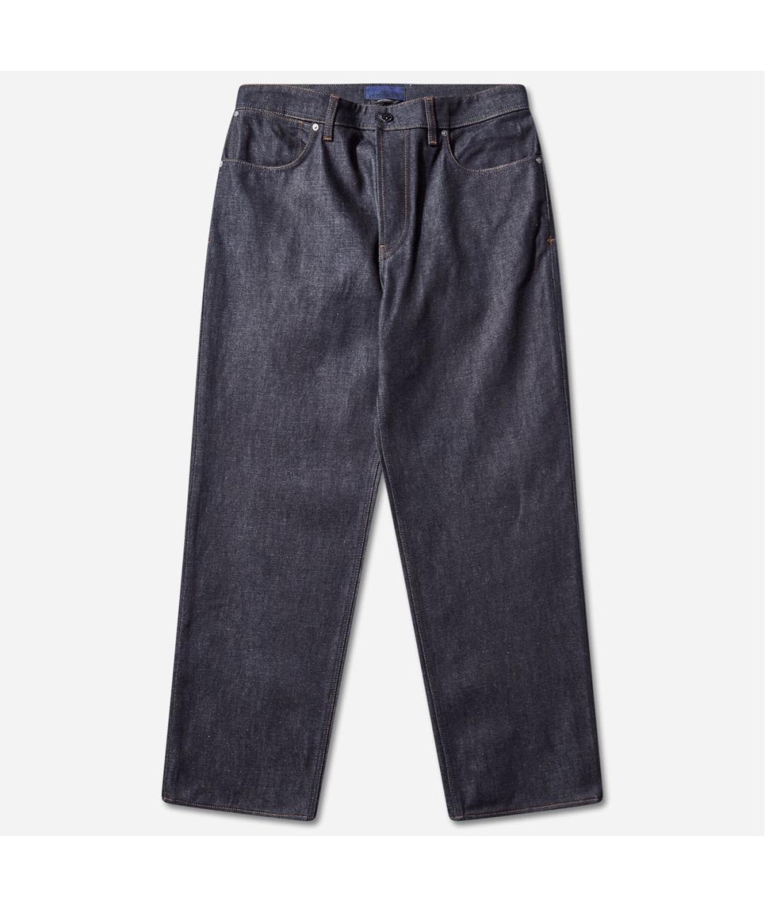 STONE ISLAND Темно-синие хлопковые прямые джинсы, фото 8