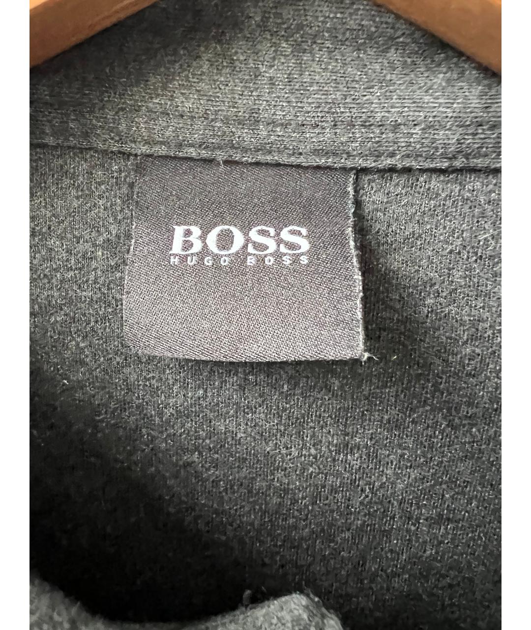 HUGO BOSS Серое поло с длинным рукавом, фото 4