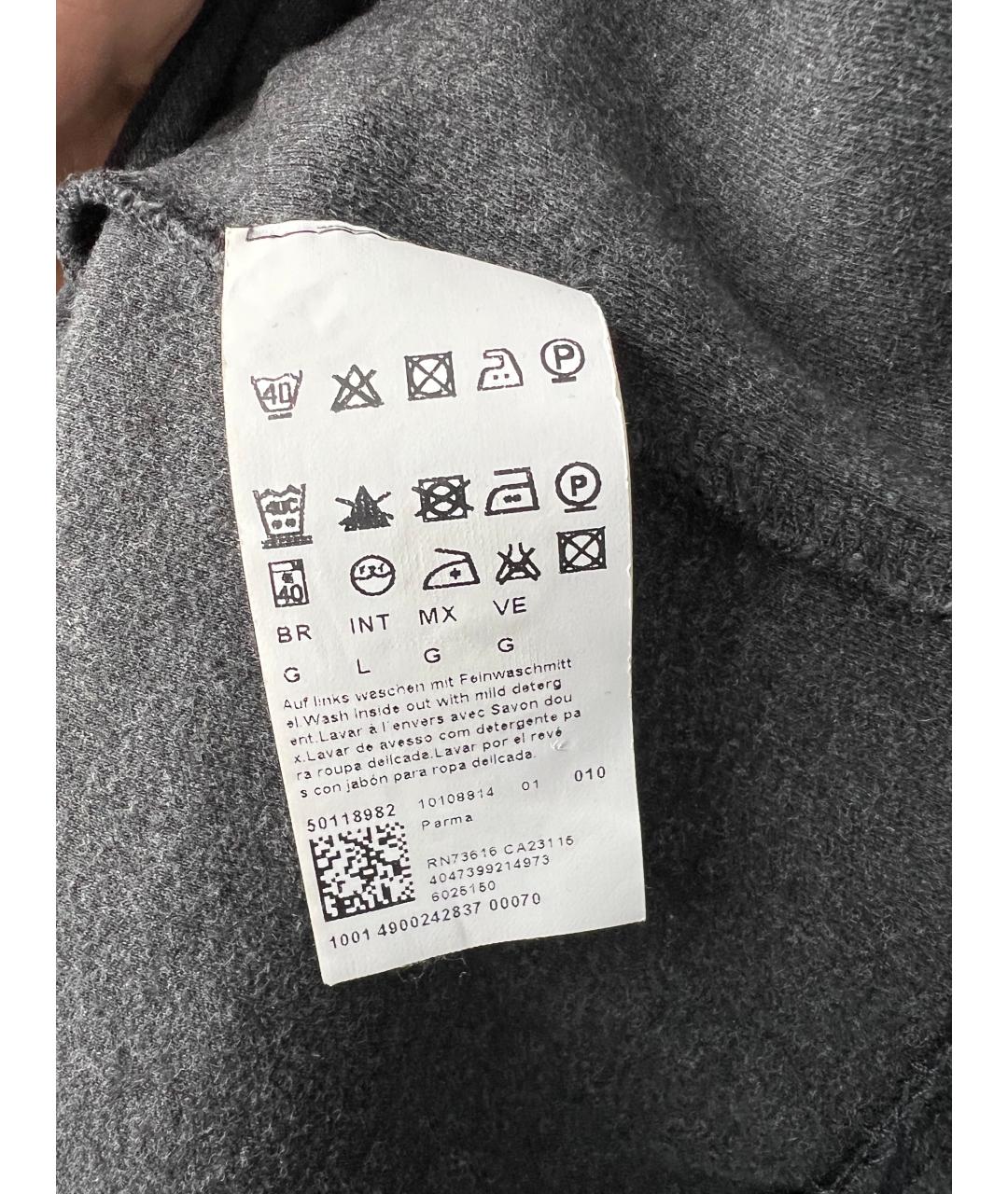 HUGO BOSS Серое поло с длинным рукавом, фото 5