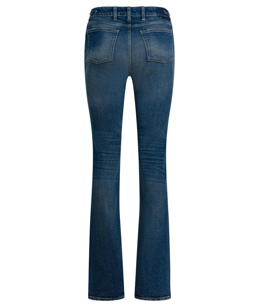 GOLDEN GOOSE DELUXE BRAND Синие хлопковые джинсы слим, фото 2