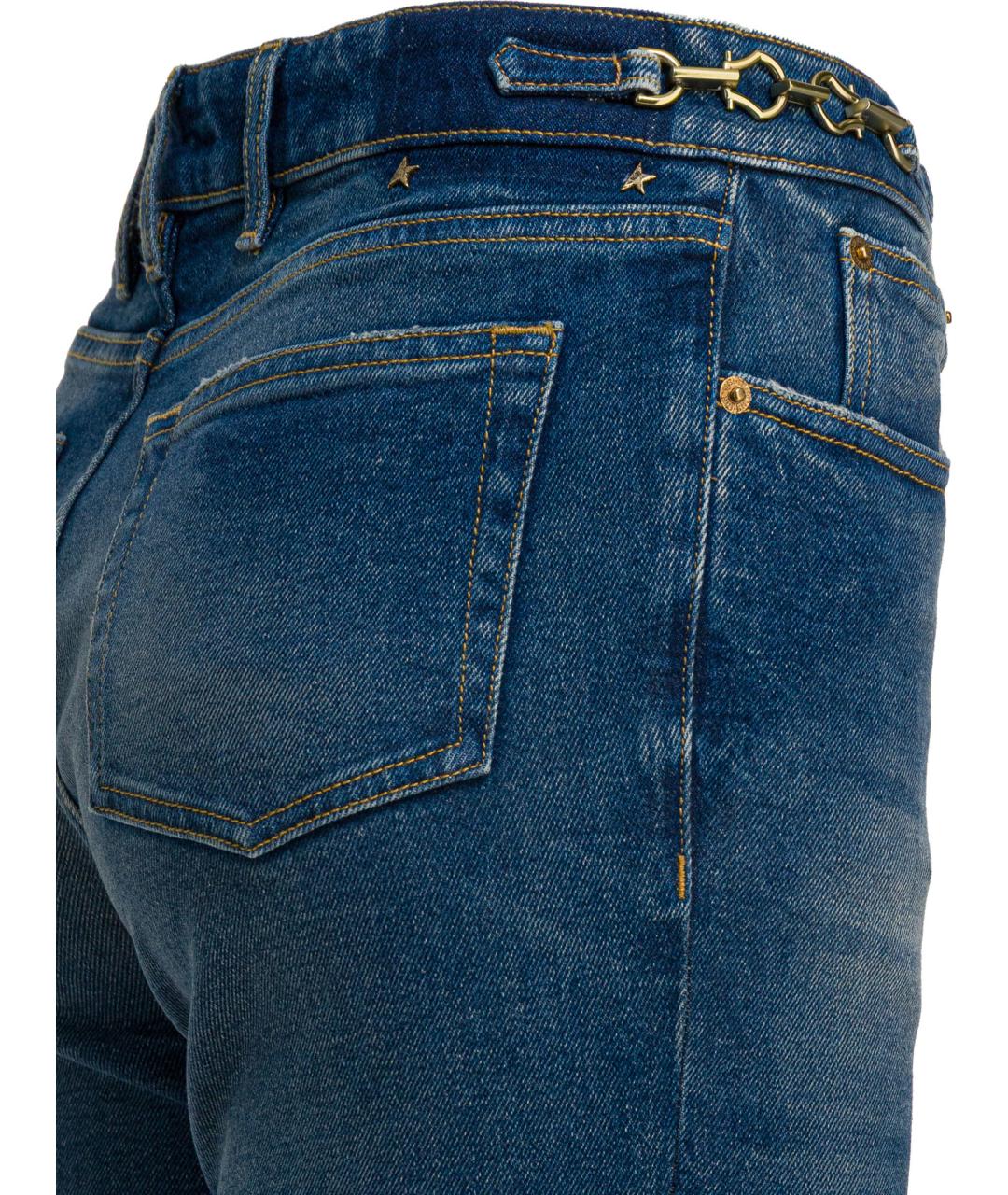 GOLDEN GOOSE DELUXE BRAND Синие хлопковые джинсы слим, фото 4