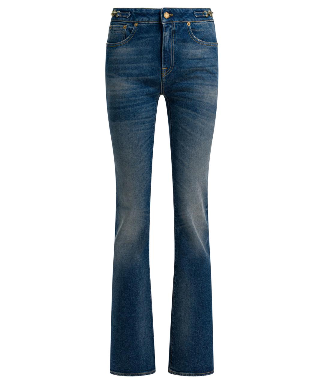 GOLDEN GOOSE DELUXE BRAND Синие хлопковые джинсы слим, фото 1