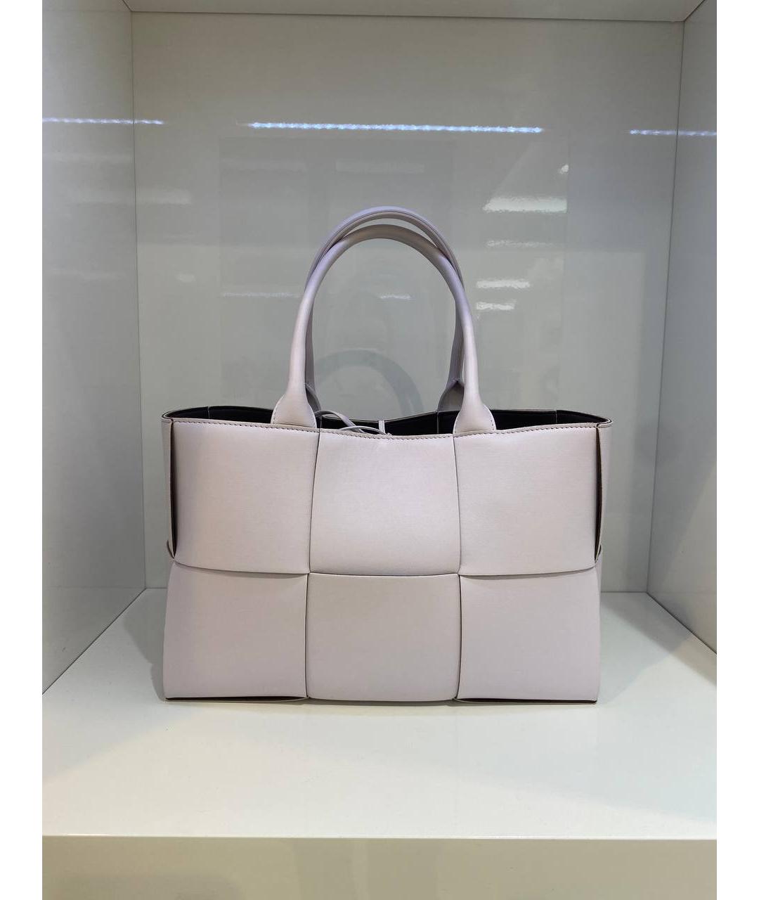 BOTTEGA VENETA Белая кожаная сумка тоут, фото 2